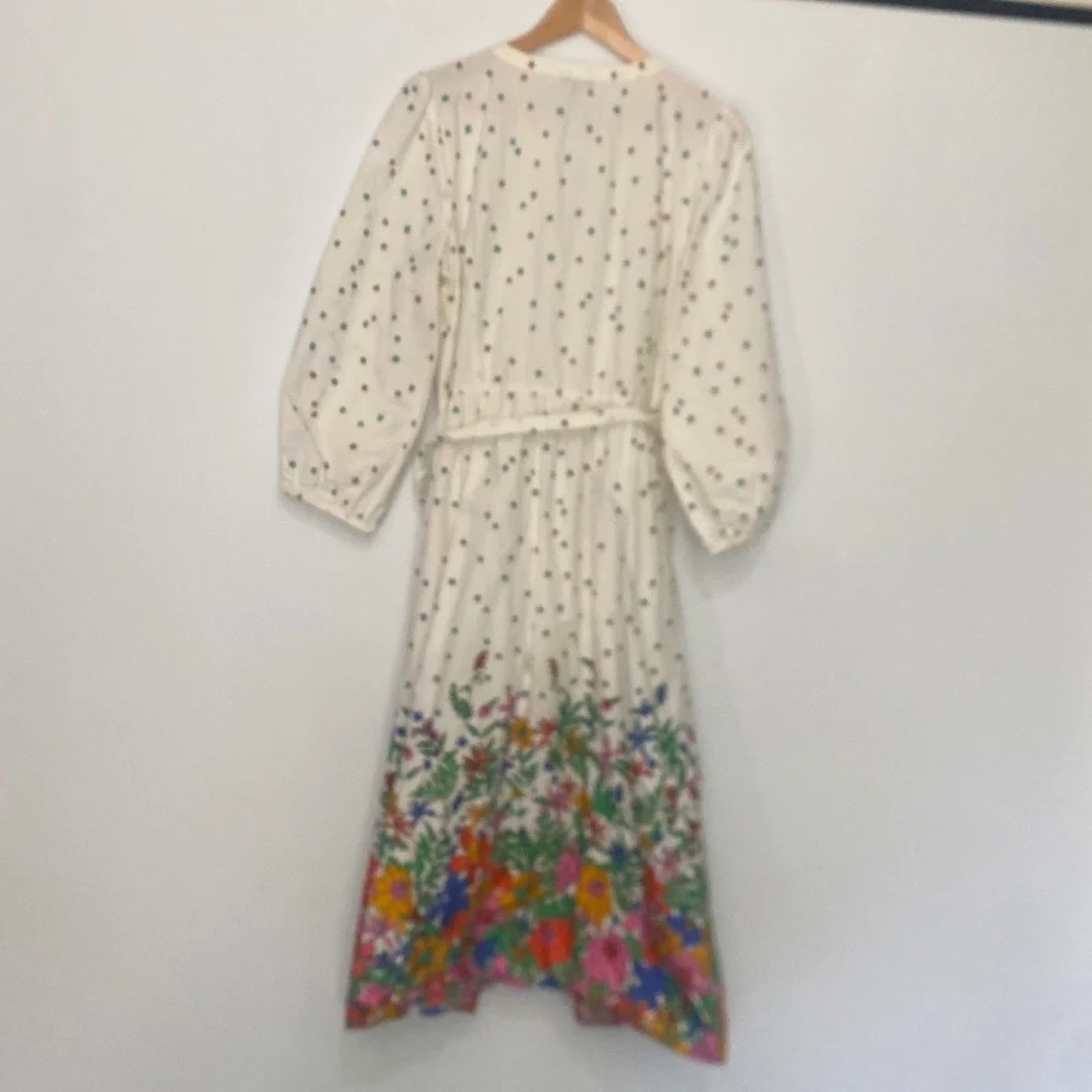 Talbots 12 Poplin Blissful Floral Shirtdress - Picture 5 of 12